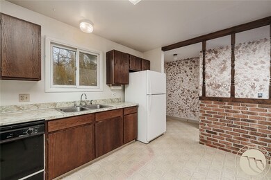 Kitchen view to front door