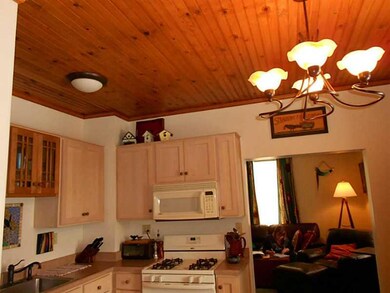 Kitchen. Wood plank 9  ceilings