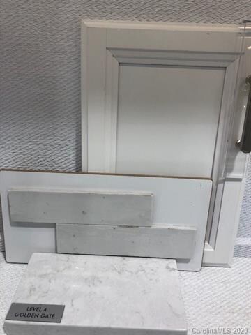 Closer view of the quartz countertop, backsplash a