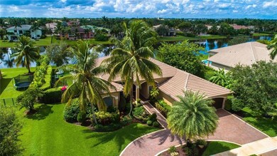 Large yard with lush landscaping