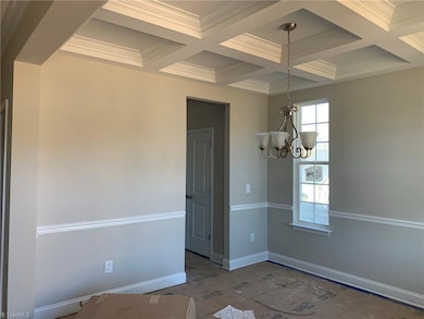 Dining Room with Coffered Ceiling