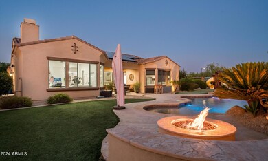 Backyard at dusk