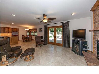 Family room looking towards kitchen area