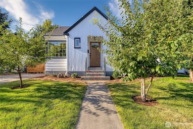 Newly landscaped front yard