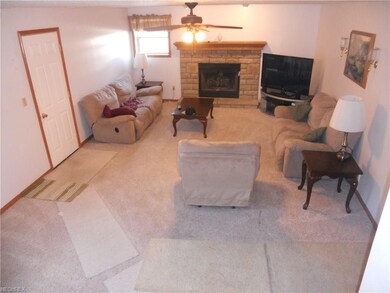 Family room & gas fireplace