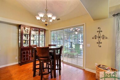 Dining room off the kitchen bar area overlooks the