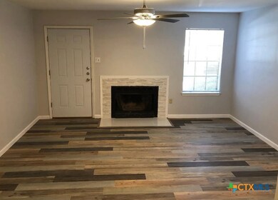Living room with fireplace