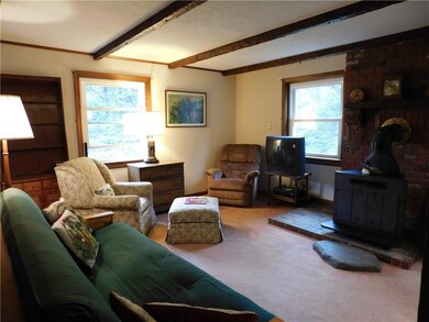 Stay warm by the woodstove in the...