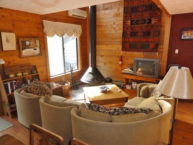 Living Room. Cedar walls accent the living room.