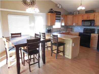 Kitchen/dining area with plenty of room for table 