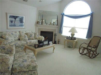 View of living room from dining area.