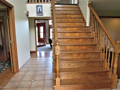 Oak Stairs in Foyer