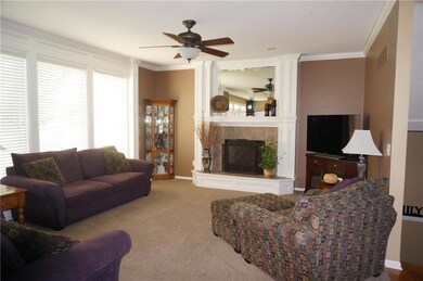 Formal living room w/gas fireplace...