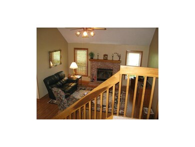 Great room with vaulted ceiling