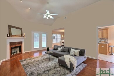 Great room with would burning fireplace. Great for
