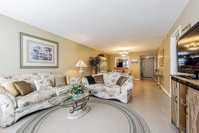 There is an open concept plan from the living room. This living room has been expanded.