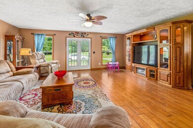 Large living room with natural light.