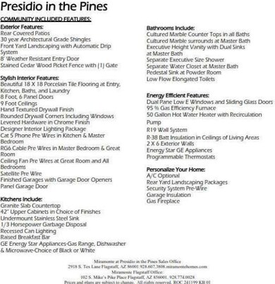 Included Features
