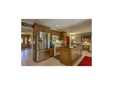 Kitchen is easily accessible.  Awesome tile floors