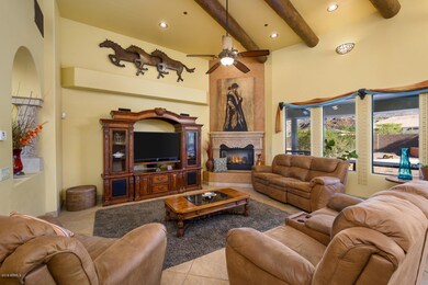 Open Living Room w/ Fireplace To Sit In