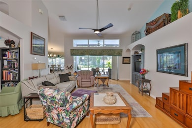 14 ft ceiling height at the peak of the vaulted ceiling