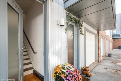 Private entrance in the secure, gated courtyard.