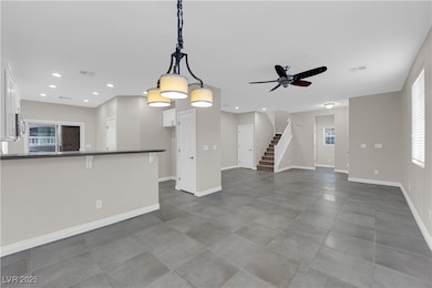 Unfurnished living room with recessed lighting, vi