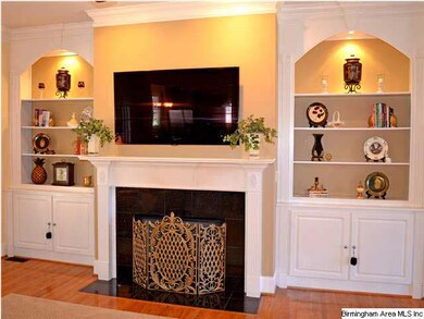 Built-ins & Gorgeous Fireplace in Family Room.