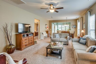 This is open living at it's best!  The kitchen, living and dining are all visible making this floor plan perfect for entertaining. 