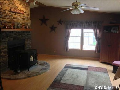 Family Room Large family room with wood stove and 