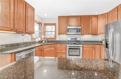 Granite island with cabinets