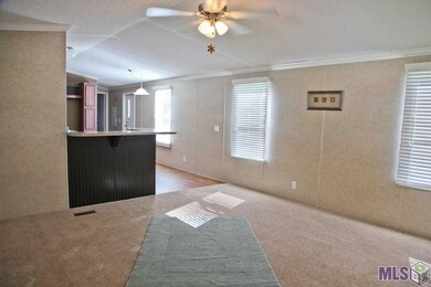 Living area with new carpet