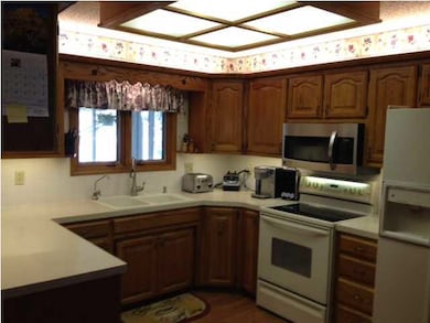 New lighting and stainless steel microwave and dis