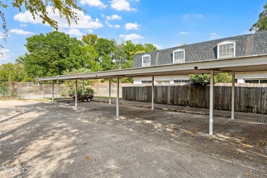 View of covered parking lot