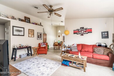 Living Room with Vaulted Ceiling