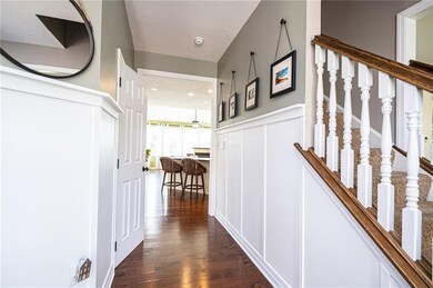 This home has a beautiful entry with custom board 