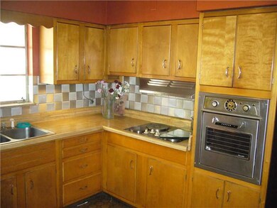 Kitchen. Retro kitchen, with access to the back su