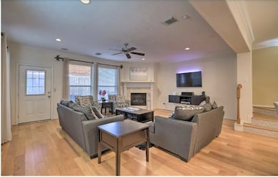 Living room with smart TV