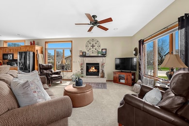 Living room with gas fireplace