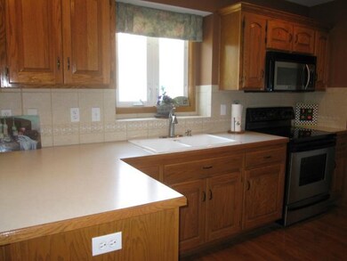 Lots of counter space in the kitchen. Also has a h