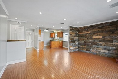 Living room looking at kitchen
