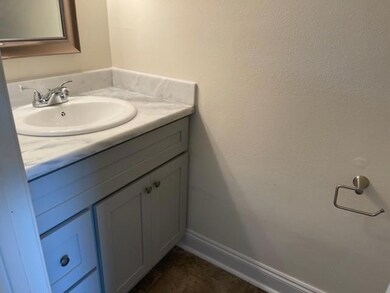 Half bath down, great space with closet.