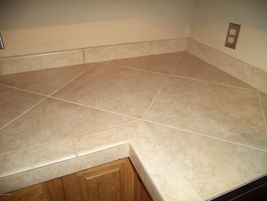 Tile counter tops in the Kitchen