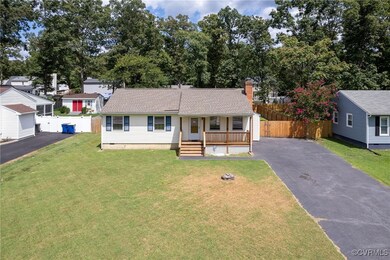 View of front of home with a front lawn