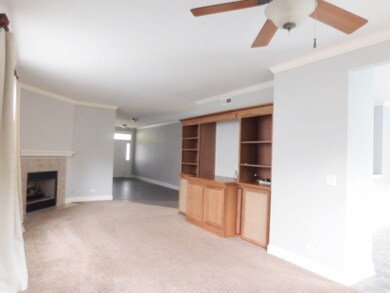Fireplace with Gas Logs, Built in Cabinets, Crown 
