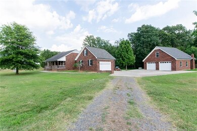 Side View & Detached Garage