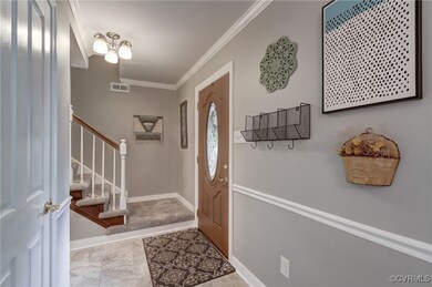 Entry foyer with coat closet
