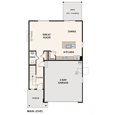 Marketing rendering of floor plan - may vary per location.