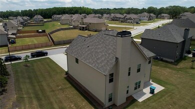 Aerial view of residential area