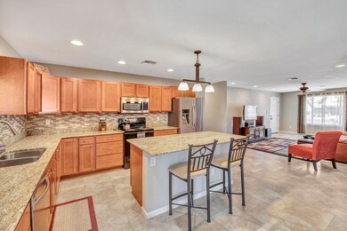 Kitchen and Living Room from French door